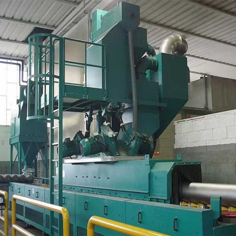 Gas Cylinder Steel External Pipe Bar Shot Blasting Machine f